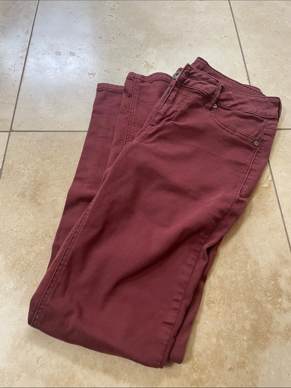 Maurices Wine-Colored Skinny Jeans